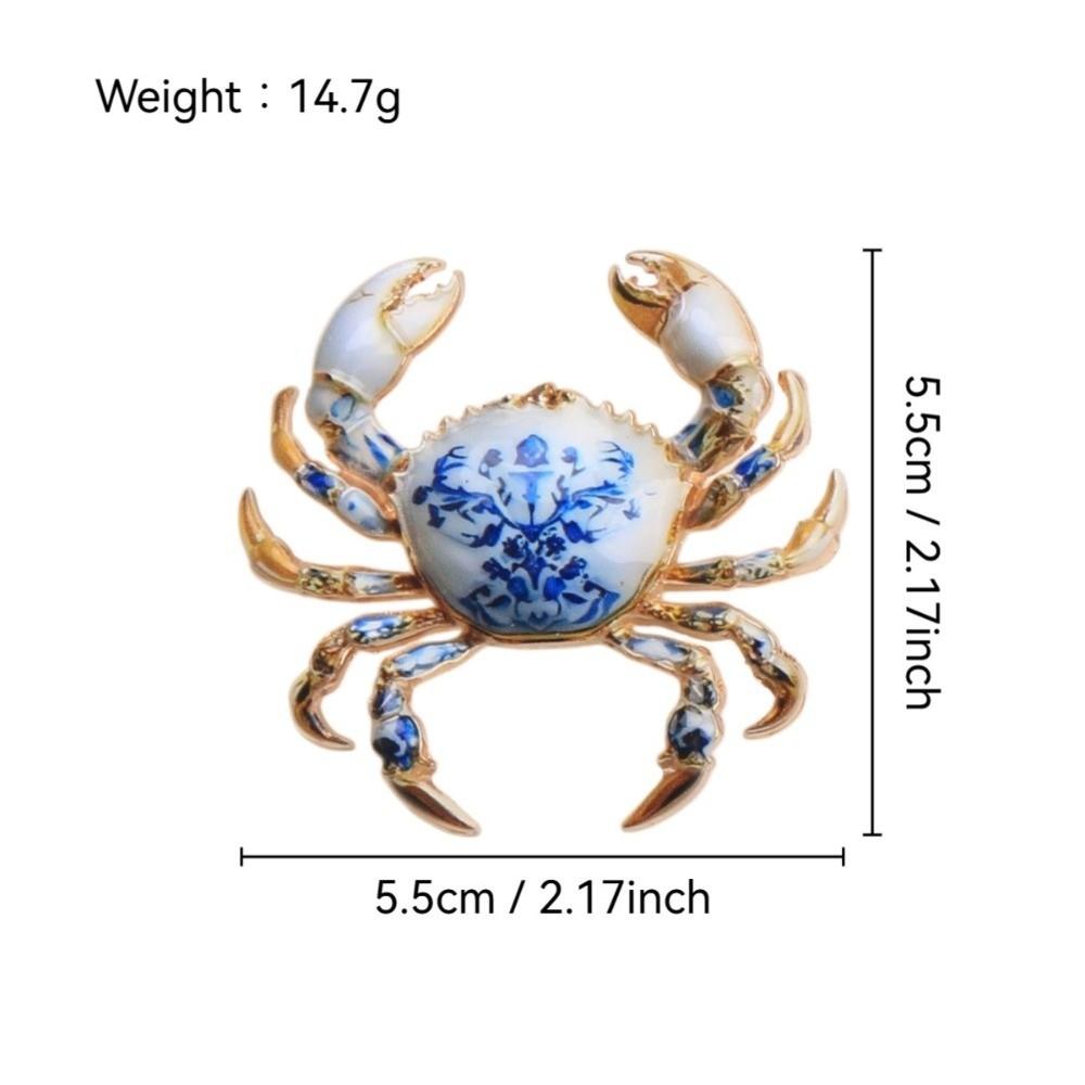 Metal Metal Pin 3D Relief Lapel Pin Gift Idea Crab Brooch Hats