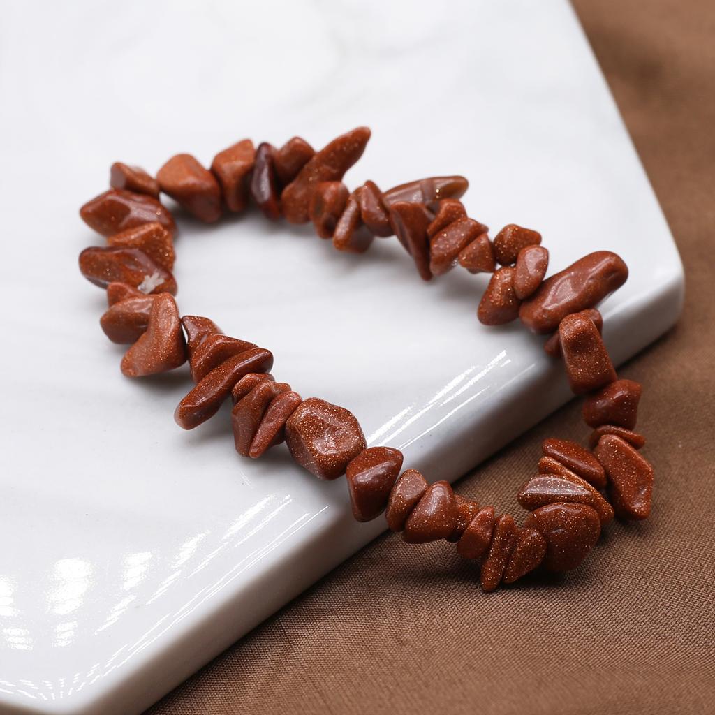 Nový styl dámský náramek přírodní kámen malachit/labradorit štěrkový náramek pro ženy narozeninový dárkový řetízek pro štěstí 18 CM