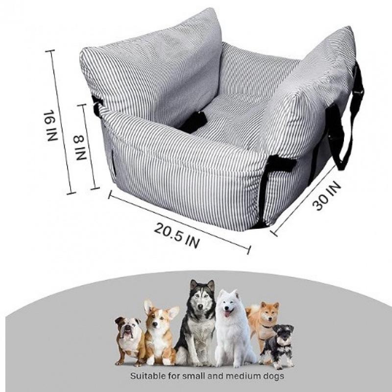 Universal All-Season Car Rear Seat Dog Bed: Removable, Washable, Handbag-Style Design.