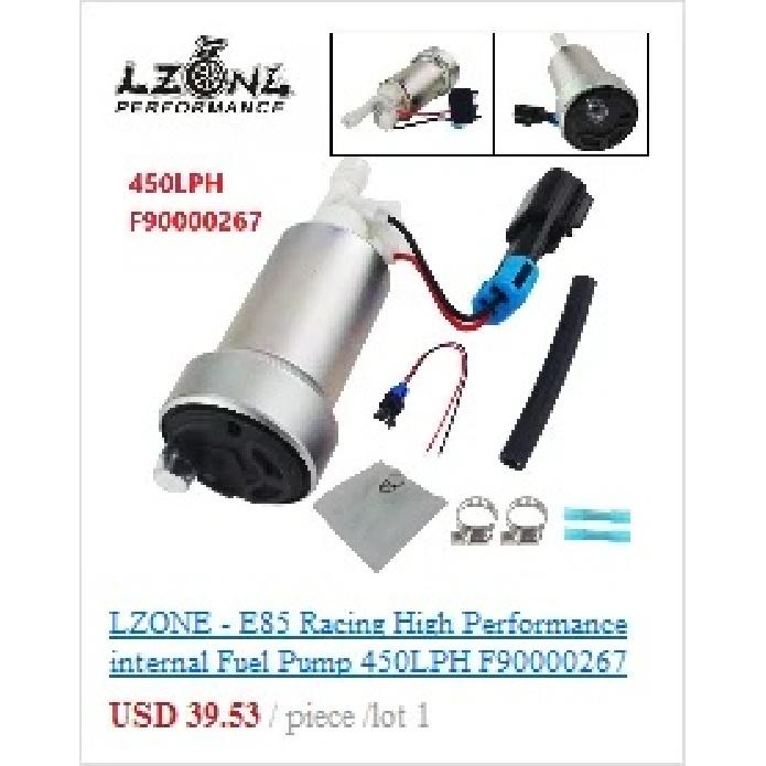 LZONE - TOP QUALITY External Fuel Pump 044 OEM:0580 254 044 Poulor 300lph Come with White Pack JR-FPB044