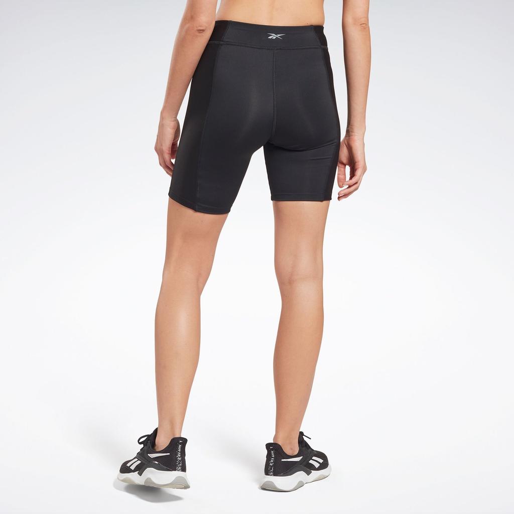 Reebok Retro High-Waisted Solid Color Sports Shorts Women Shorts Black HT6161