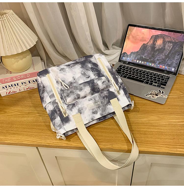 The New Large-capacity Multi-compartment Schoolbag Is Tie-dyed, Cute and Sweet Literary Backpack, Versatile Casual and Lightweight Make-up Bag.