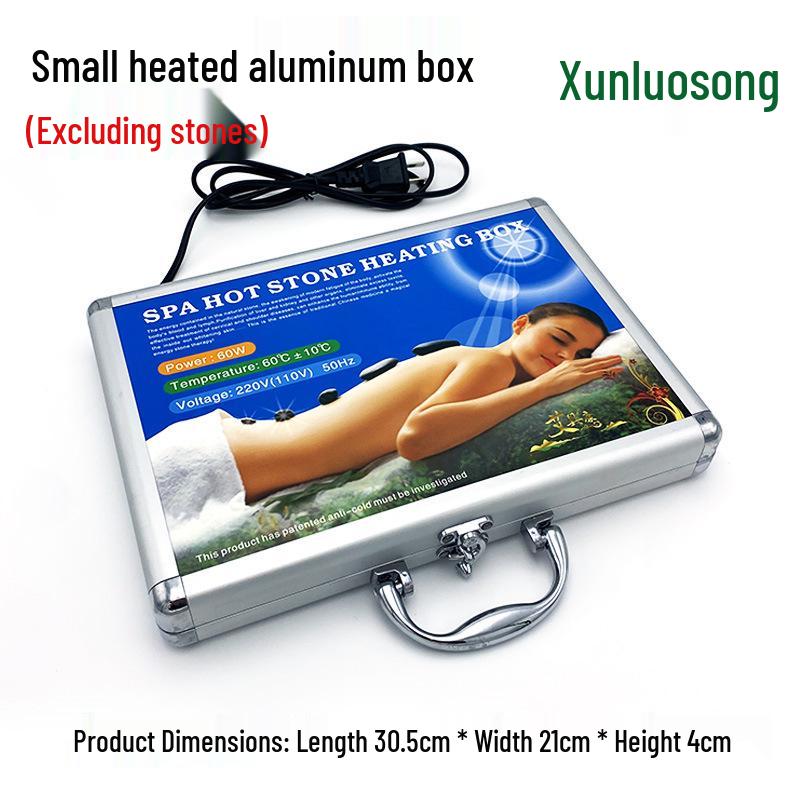 20-Piece Volcanic Massage Stone Set with Essential Oil Warmer & Aluminum Heater