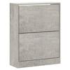 VidaXL Shoe Cabinet Concrete Grey 63x24x81 Cm Engineered Wood 342559