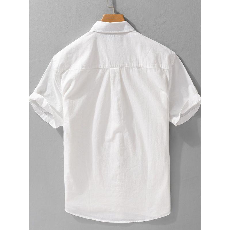 Summer Japan fashion Retro Short sleeve Shirts Men's Clothing 100% Cotton Washed Loose Casual Half Sleeve Shirt Artistic New