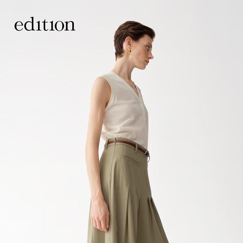 Edition Women's Cotton Knit Cardigan Vest