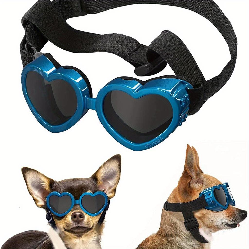 Pet Sunglasses Suitable for Small Dogs and Cats. Waterproof and Caring Glasses with Adjustable Straps for Outdoor Travel
