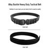 Men's Black Nylon Tactical Belt with Alloy Buckle - Braided for Security, Suitable for Outdoor Training and Duty Activities.