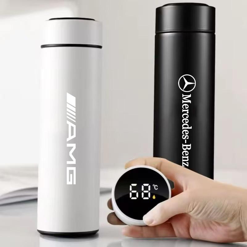 WAM3 Car Stainless Steel Smart Thermometer Cup LED Temperature Display Thermos Bottle For Mercedes Benz AMG W211 W203 A B C E G E300L