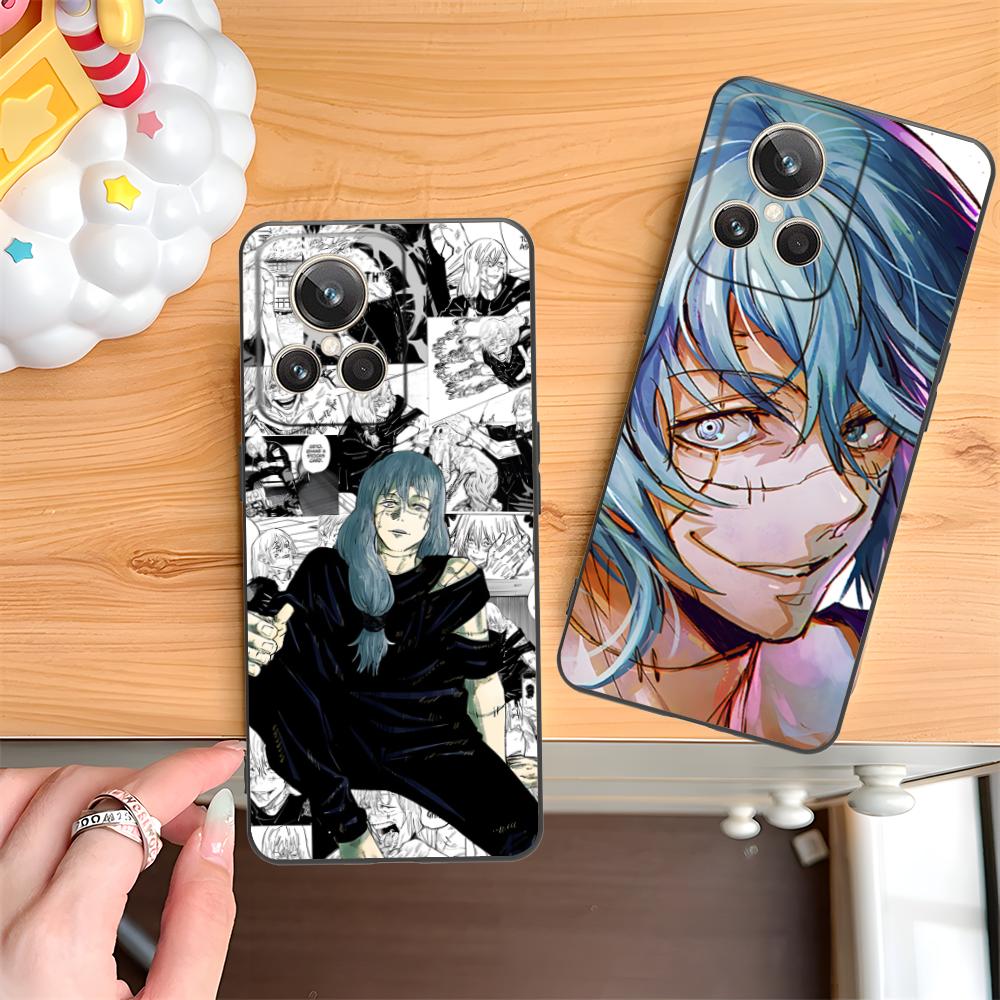 JJK Mahito Phone Case for Realme 15 14 13 12 11 10 9 Pro Plus T i Lite 5G Soft TPU Shockproof Cover