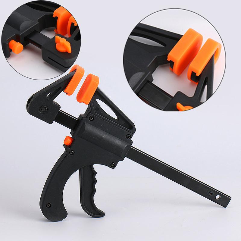 1pc Woodworking Work Bar Mini F Clamp Clip Hard Quick Ratchet Release Clip DIY Carpentry Hand Vise Tool Gadget Woodworking Clamp