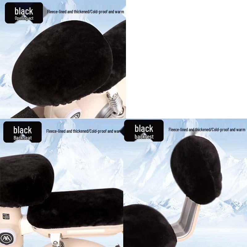

Plush Electric Bicycle Winter Seat Cover - Thickened for Warmth