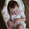 BZDOLL 50cm Soft Vinyl Asleep Reborn Baby Doll Cloth Body Toy 20inch Bebe Girl Toy with 3D-paint Skin and Visible Veins Like Real Kids Birthday Gift