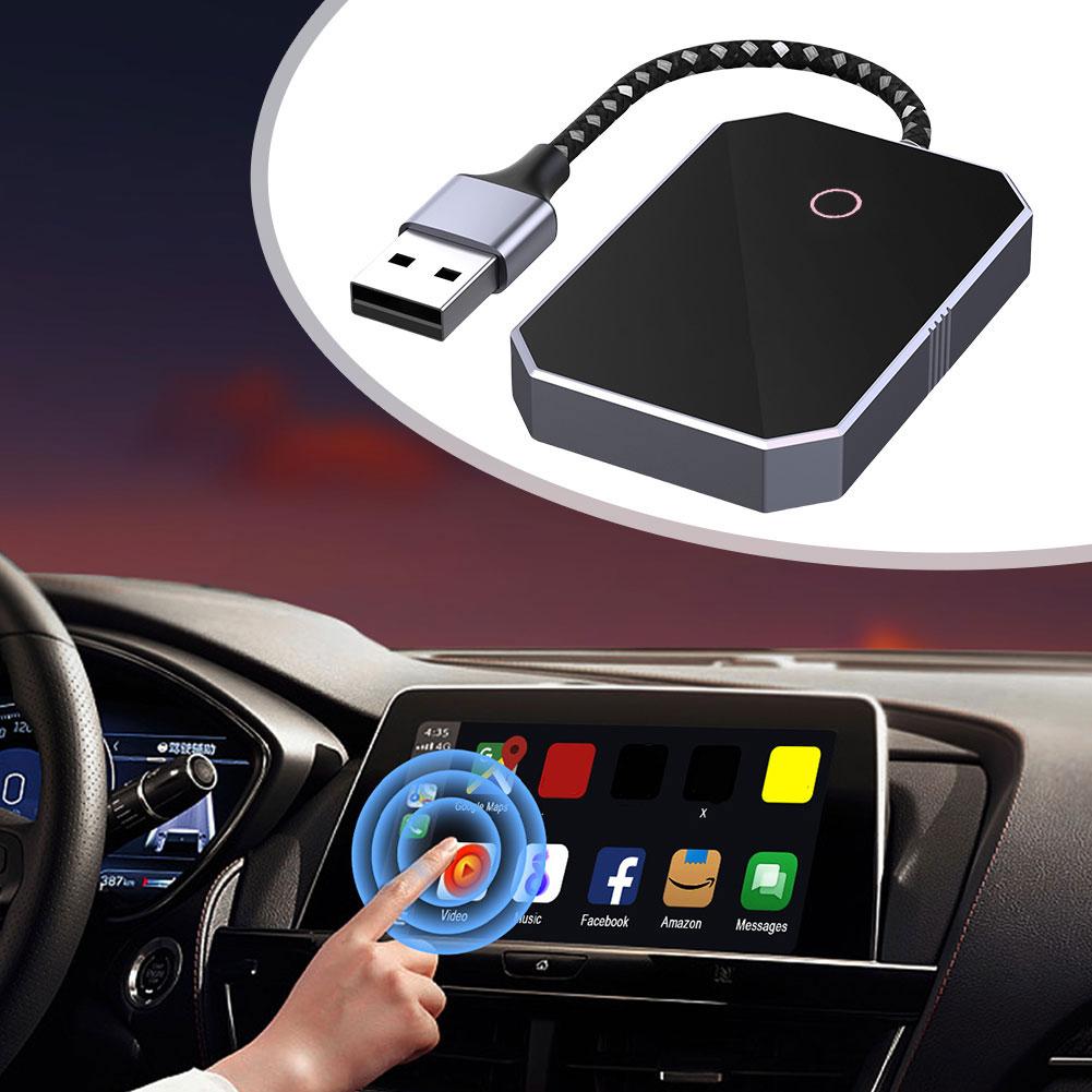 2 in 1 Wireless CarPlay Android Auto Adapter Mini Carplay&Auto Box Dongle Plug & Play Auto Connect for Factory Wired Carplay Car