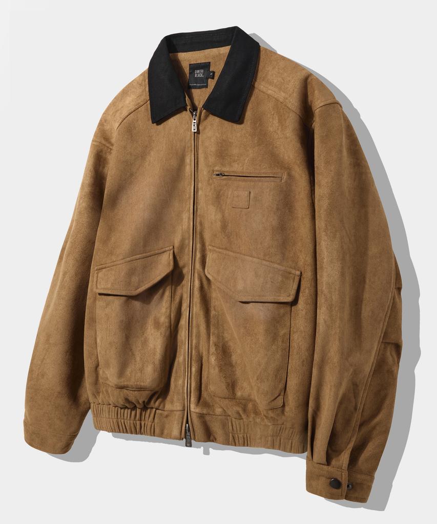 Dimitri Black 2Way Fade Wash Detroit Suede Jacket_Brown