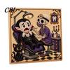3d Faux Pearl Mosaic Art for Adults Halloween Kit, Cute Ghost Skeleton Painting Room Decor DIY 3D Craft Kit Adults, Fall Home Handmade Gift Lovers