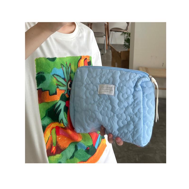 New Flower Pattern Women Makeup Bag Toiletries Cosmetic Organizer Zipper Bag Travel Wash Pouch Cosmetic Bag Female Make Up Bags