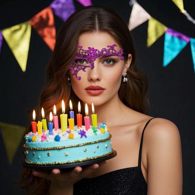 Damen Sexy Spitzenmaske Venezianische Halbgesichtsmaske Lady Girl One Eye Partymaske für Karnevals-Abschlussball-Maskenball-Kostümpartys