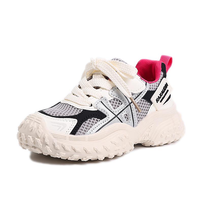 Single Net Children's Shoes Boys Sneakers Summer Breathable Non-slip Surface Girls Casual Tennis Sports Running Outdoor Shoes