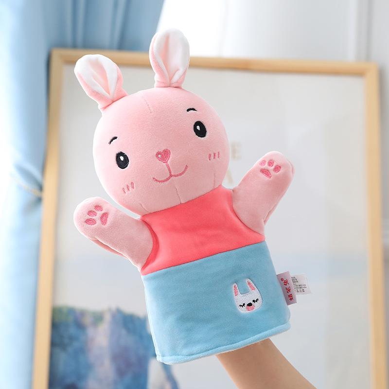 Cartoon Hand Puppet Cute Tease Baby Child Zoo Plush Animal Hand Glove Puppet Finger Sack Stuffed doll Funny Kids Birthday Gift 2