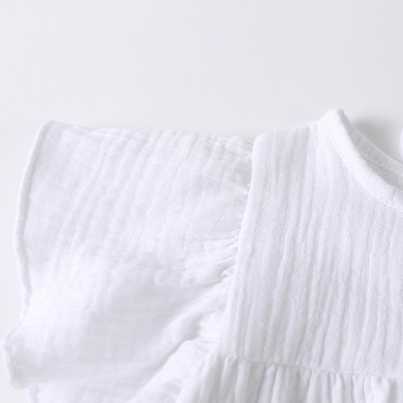 Girls' Dress Summer Thin Lotus Leaf Sleeve Princess Dress for Baby Girls