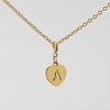 European Bestseller: Gold-Plated Stainless Steel Heart Letter Pendant Necklace with Clasp