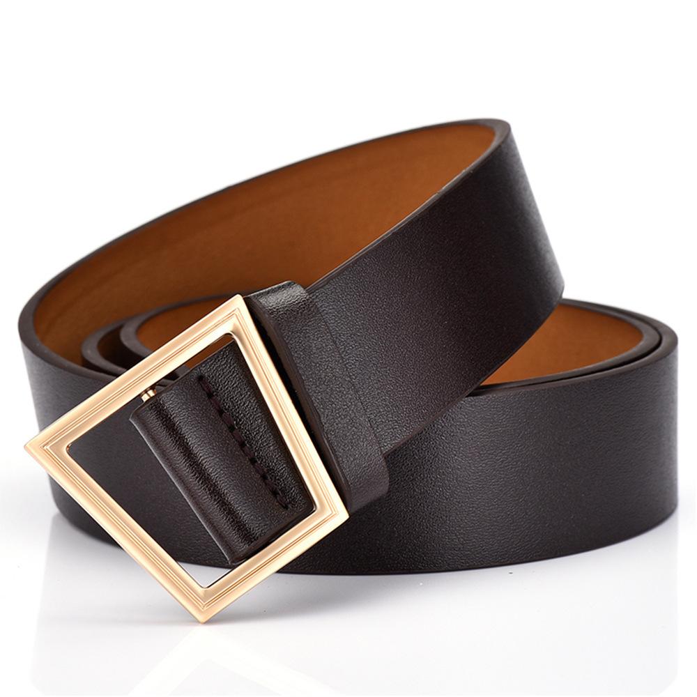 

Непористый японский трапециевидный ремень для женщин, ширина, простые повседневные синие декоративные брюки, широкий ремень из искусственной кожи 105cm темно-коричневого