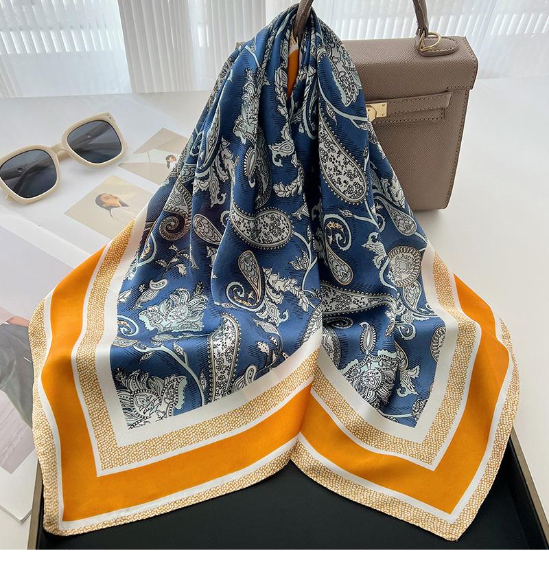 

Квадратный шарф для женщин Дышащая бандана Роскошная повязка на голову Шарф для волос Мягкий атласный шейный платок Весенне-летний головной платок