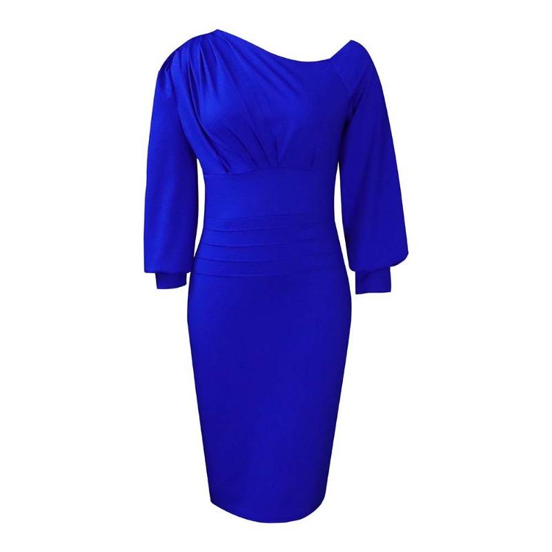 Summer long-sleeved temperament commuter slim-fitting hip-wrapped professional office temperament dress