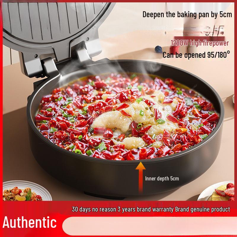 Large Dual-Sided Electric Griddle for Crepes and Pancakes
