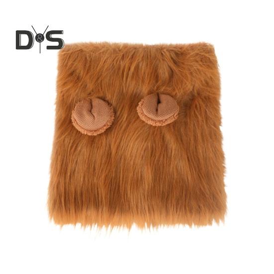

Шляпа для моделирования льва, парик для домашних животных, шапка для зимы и осени, большой головной убор для собак, моющиеся наряды для косплея домашних животных, костюм для домашних животных с гривой льва для вечеринок M светло-коричневого