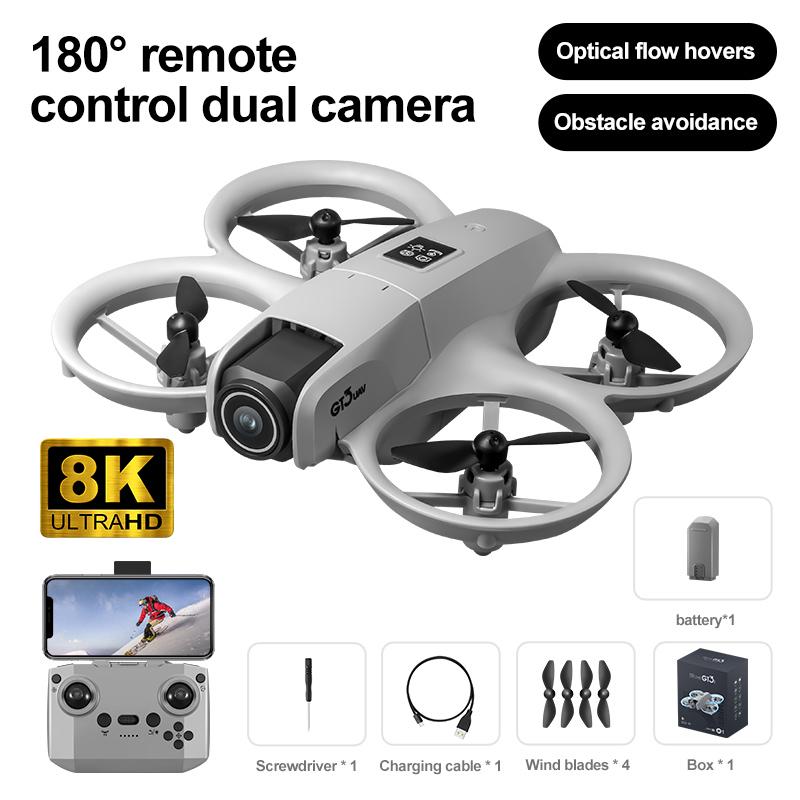 Mini GT3 Drone Intelligent Obstacle Avoidance 8K 180° Electric Camera 6-axis 360° Stunt Roll Long Battery Life Quadcopter Toy