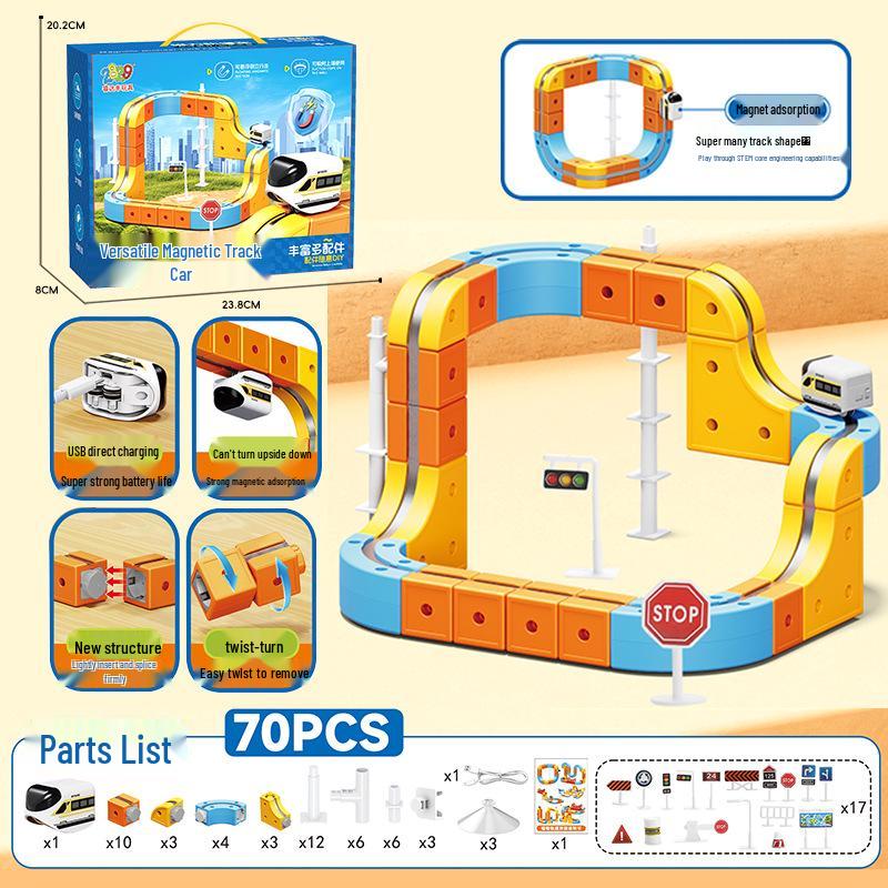 Magic Track Cube: Versatile Magnetic Assembly Toy Car with Free Shipping