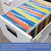 120 Sets File Document Tabs 2 Inch Hanging Folder Tabs and Multicolor Inserts for Quick Identification of Hanging Files