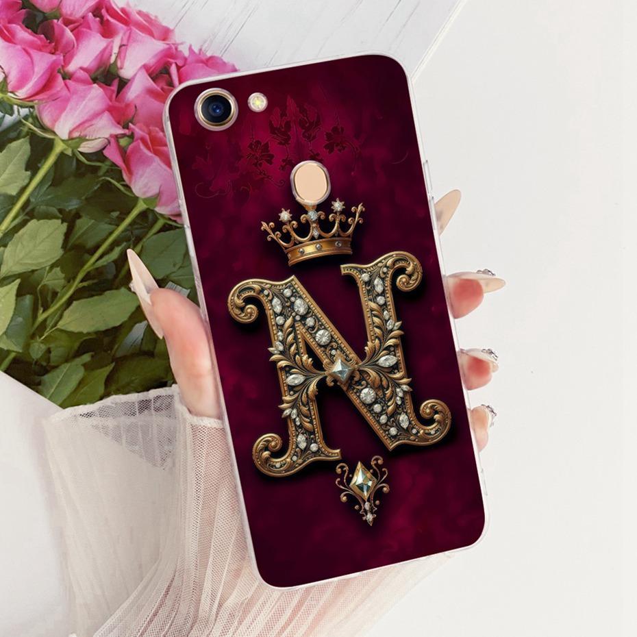 Fashion Crown Letter Case For OPPO F5 F7 F3 Soft Silicone TPU Back Cover For F7 F3 F5 Youth Phone Cases