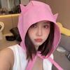 Little Devil Lace-up Quick-Drying Sun Protection Sun Hat Thin Ear Protection Turban Hat Student Cute Cat Ears Bucket Hat
