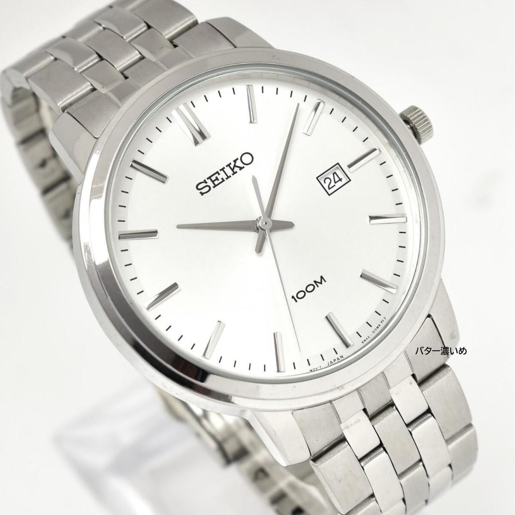 Used Used Item, Battery Replaced, Seiko SEIKO Men's Watch, Quartz, Silver Dial, Stainless Steel Band, Metal Band, Analog, Three-hand, 6N42-00N0