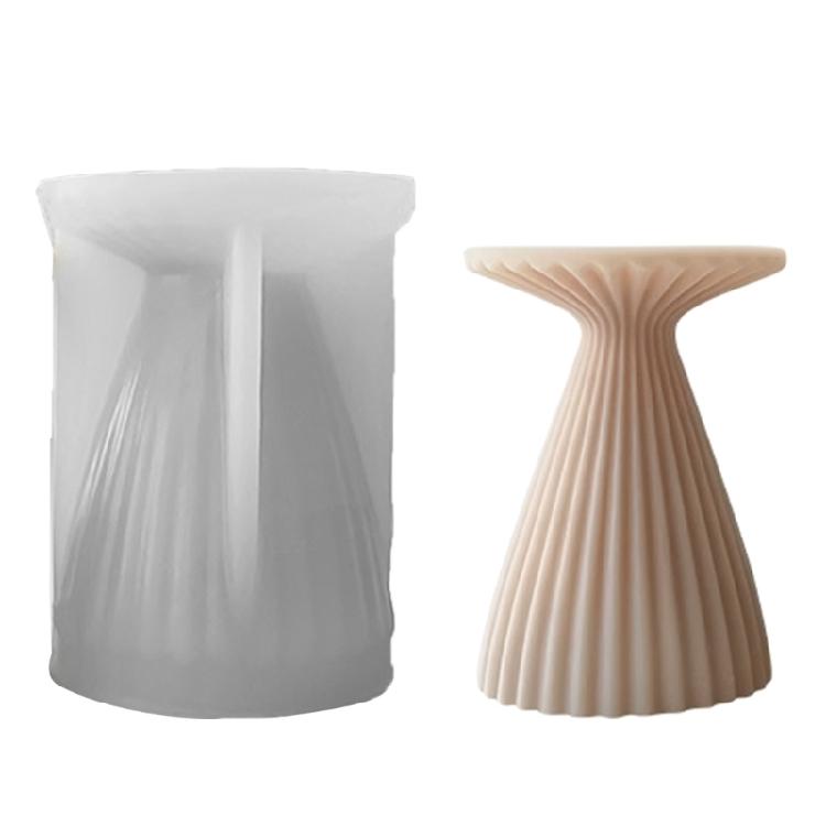 DIY Silicone Molds Geometric Shape Candle Holder Mold Candlestick Making Moulds 1