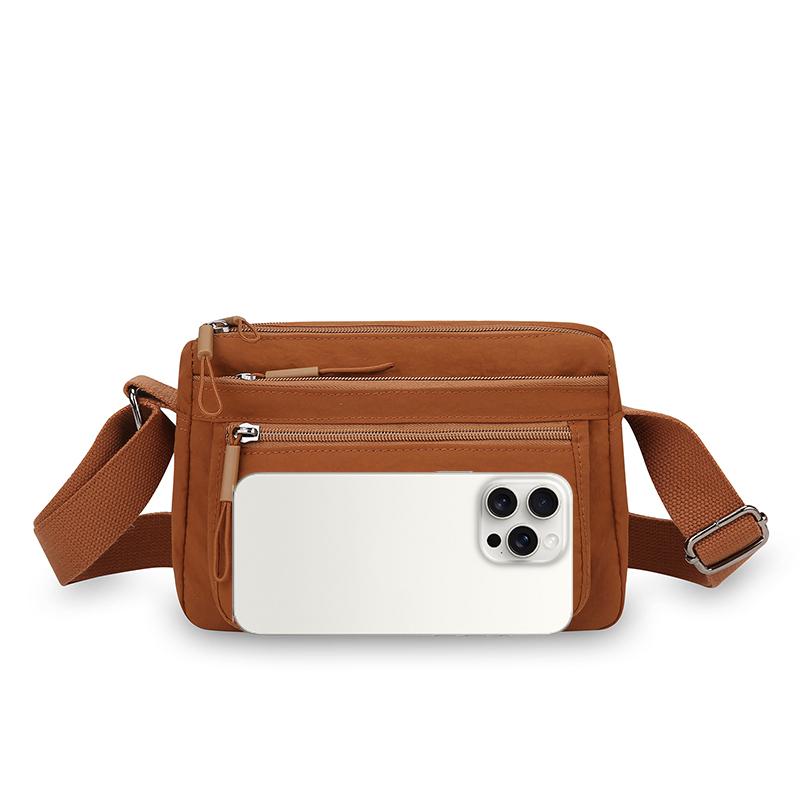Nylon Small Square Bag Women's Shoulder Crossbody Bag Multi-Layer Mother Bag