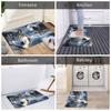 Psychedelic 3D Snow Wolf Animal Floor Door Bath Kitchen Mats Anti-Slip Indoor Wolf Lover Doormat Toilet Entrance Carpet Rug