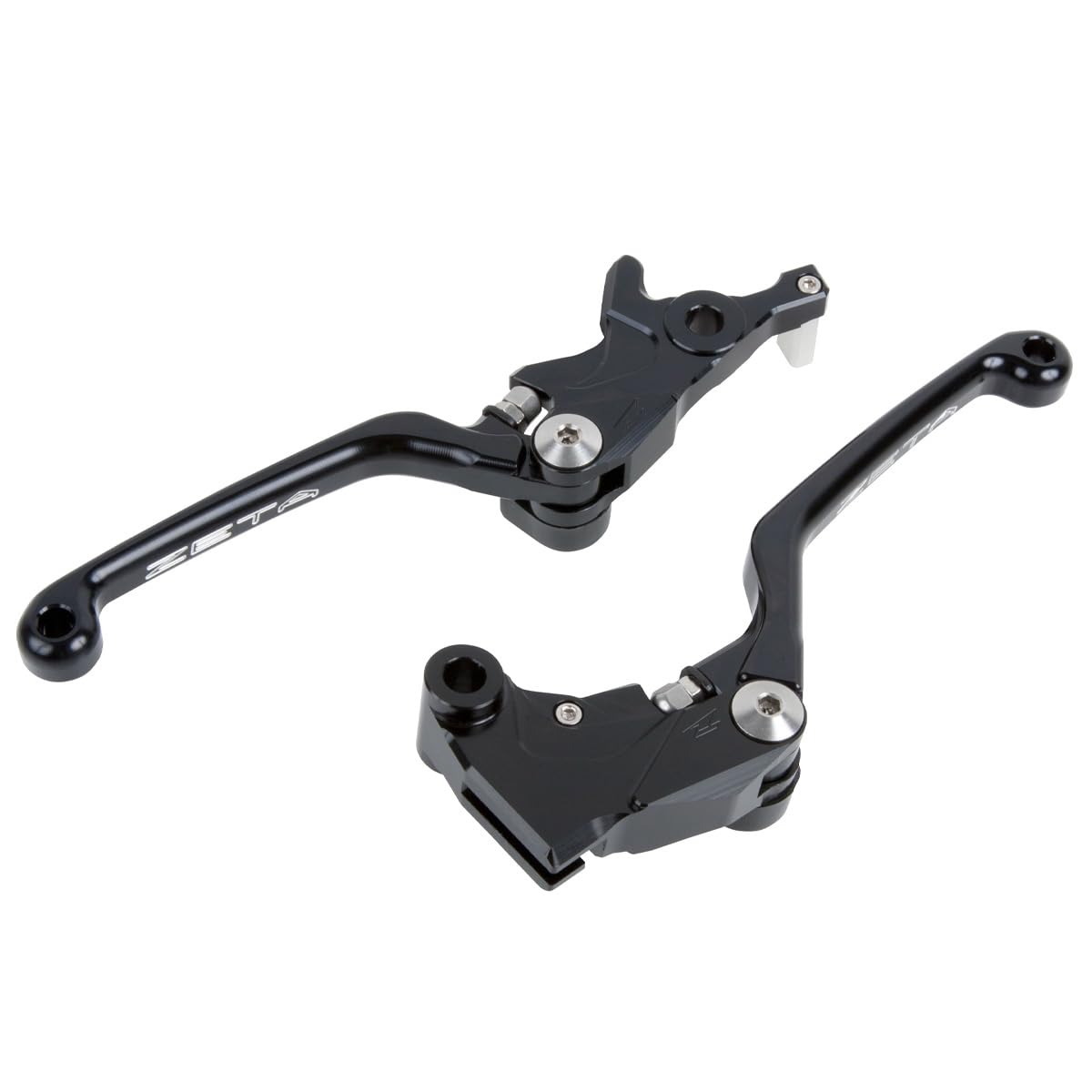ZETA RACING Pivot Street Lever Aluminum Stepless Lever Position Automatic Lever Return for NINJA250SL NINJA400 Set, Black, Foldable, High-Strength чёрный