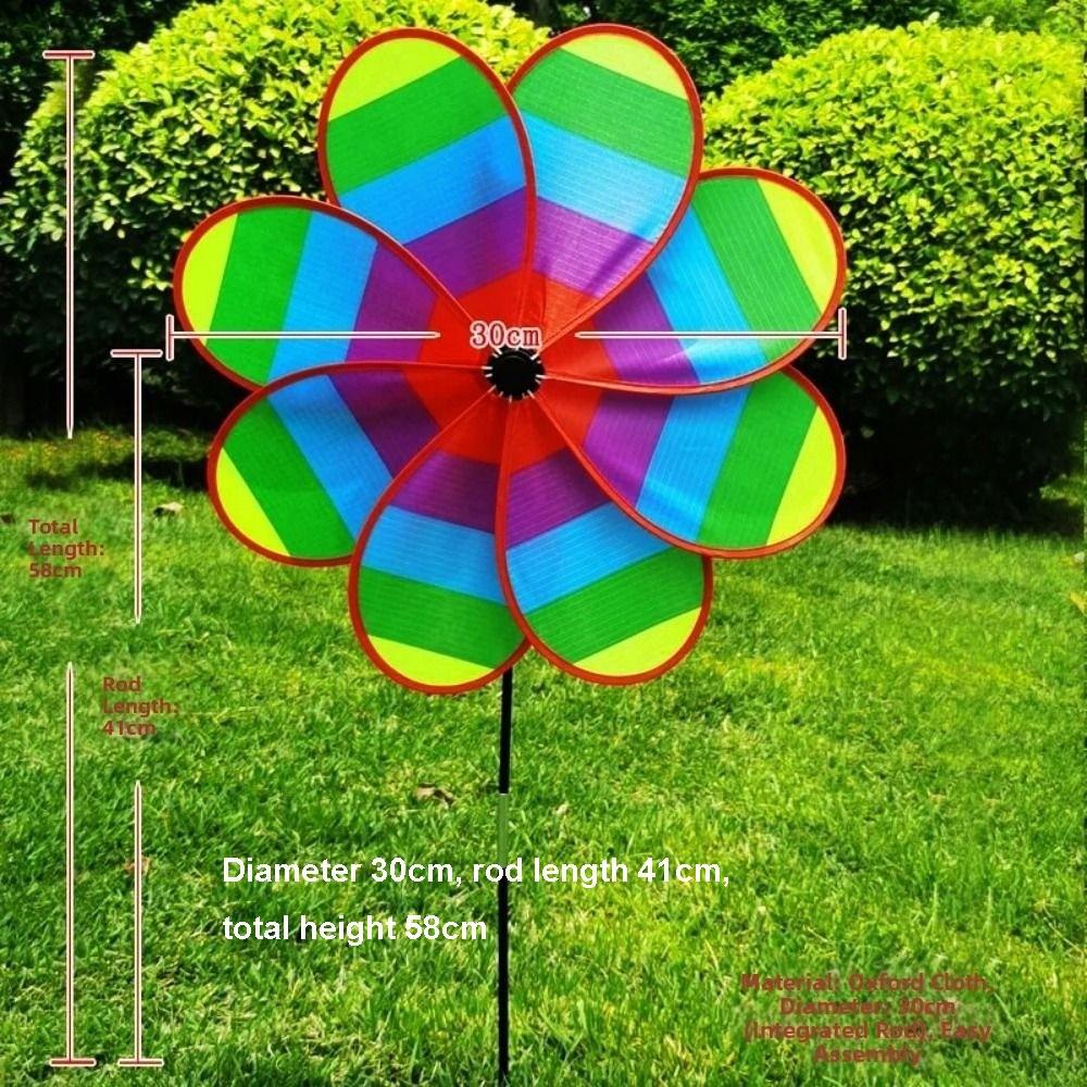 Colorful 3D Animal Belly Spinning Windmill Rainbow Oxford Cloth Windmill  Home Garden Decoration
