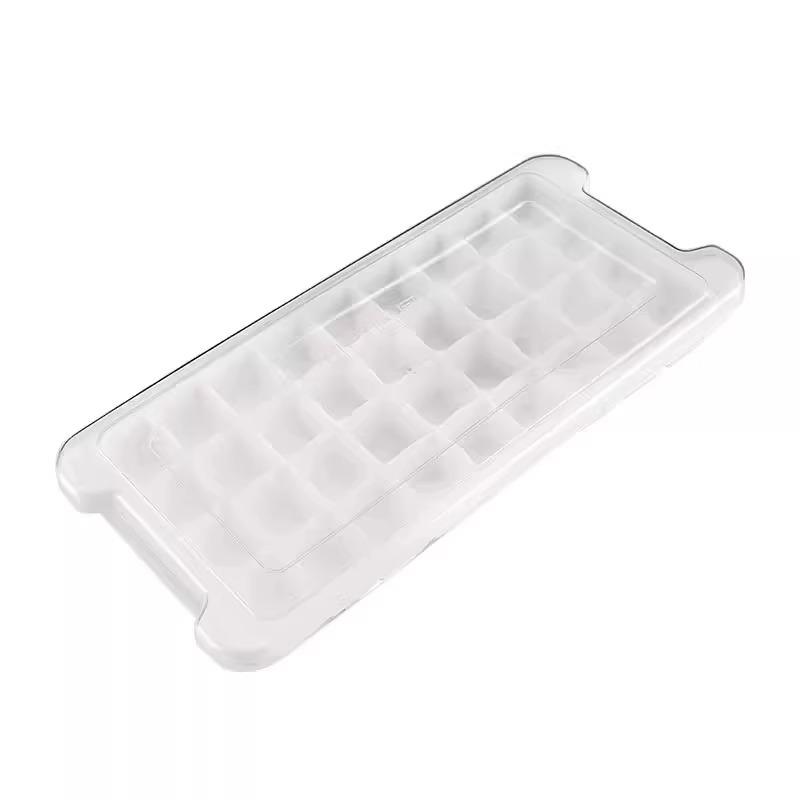 Silicone Ice Cube Tray with Lid - Ice Pellet Maker & Storage Box for Home