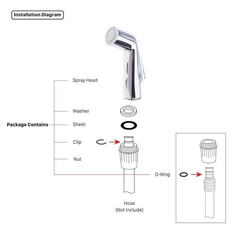Strong Faucet Sprayer Replacement with Extended Reach Nozzle & Universal Hose Connection for Water Saving
