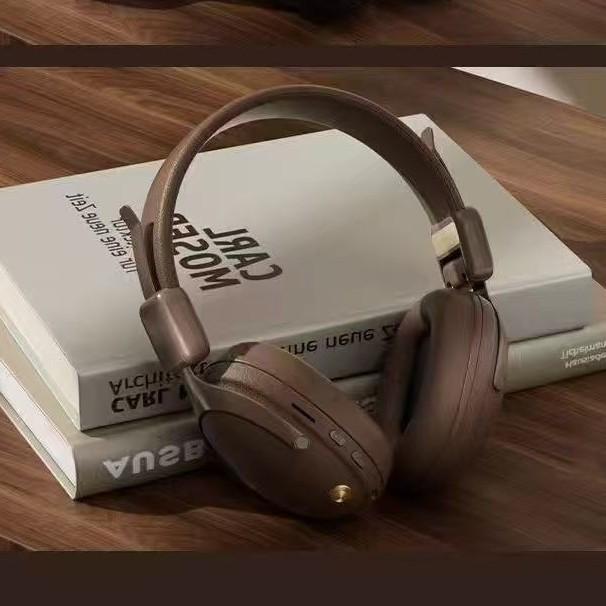 Retro Wireless Over-Ear Noise-Cancelling Bluetooth Gaming Headphones