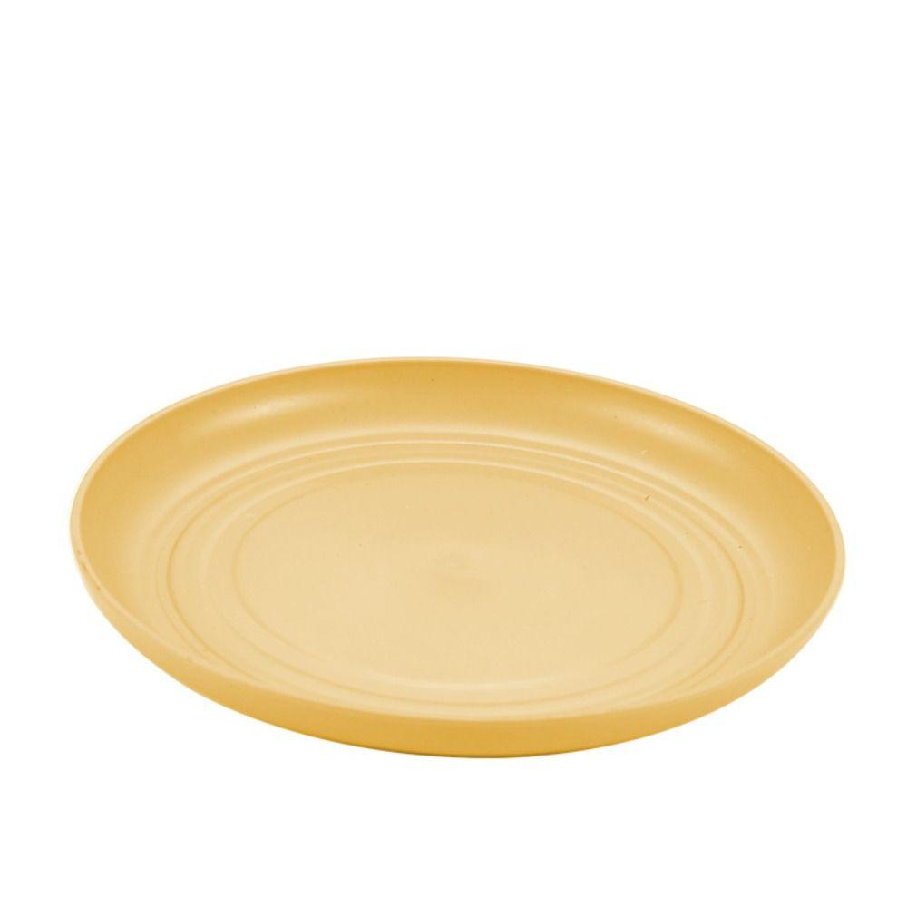 Round Dinner Plates Lightweight Tableware Eco Friendly Wheat Straw Plates  Fruit