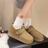 2025 neue Winter Samt Dicksohlen Damen Rutschfest Weichsohlen Bequeme Schneestiefel Low-Top Einschlupf Thermische Baumwollschuhe
