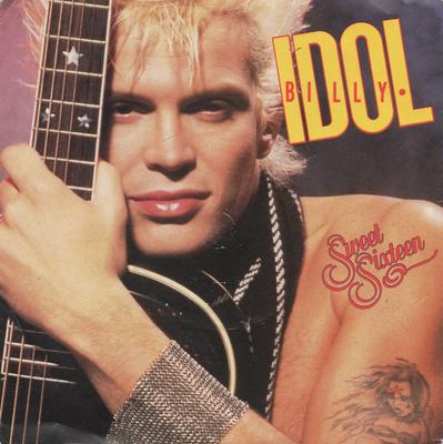 7inch Record BILLY IDOL - Sweet Sixteen IDOL10 Chrysalis 1987 UK Rock Used