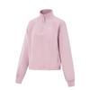 Li Ning Fitness Series Fleece Lined Warm Lock Temperature Dry Loose Stand Collar Sweatshirt Women Sweatshirt AWDV946-5