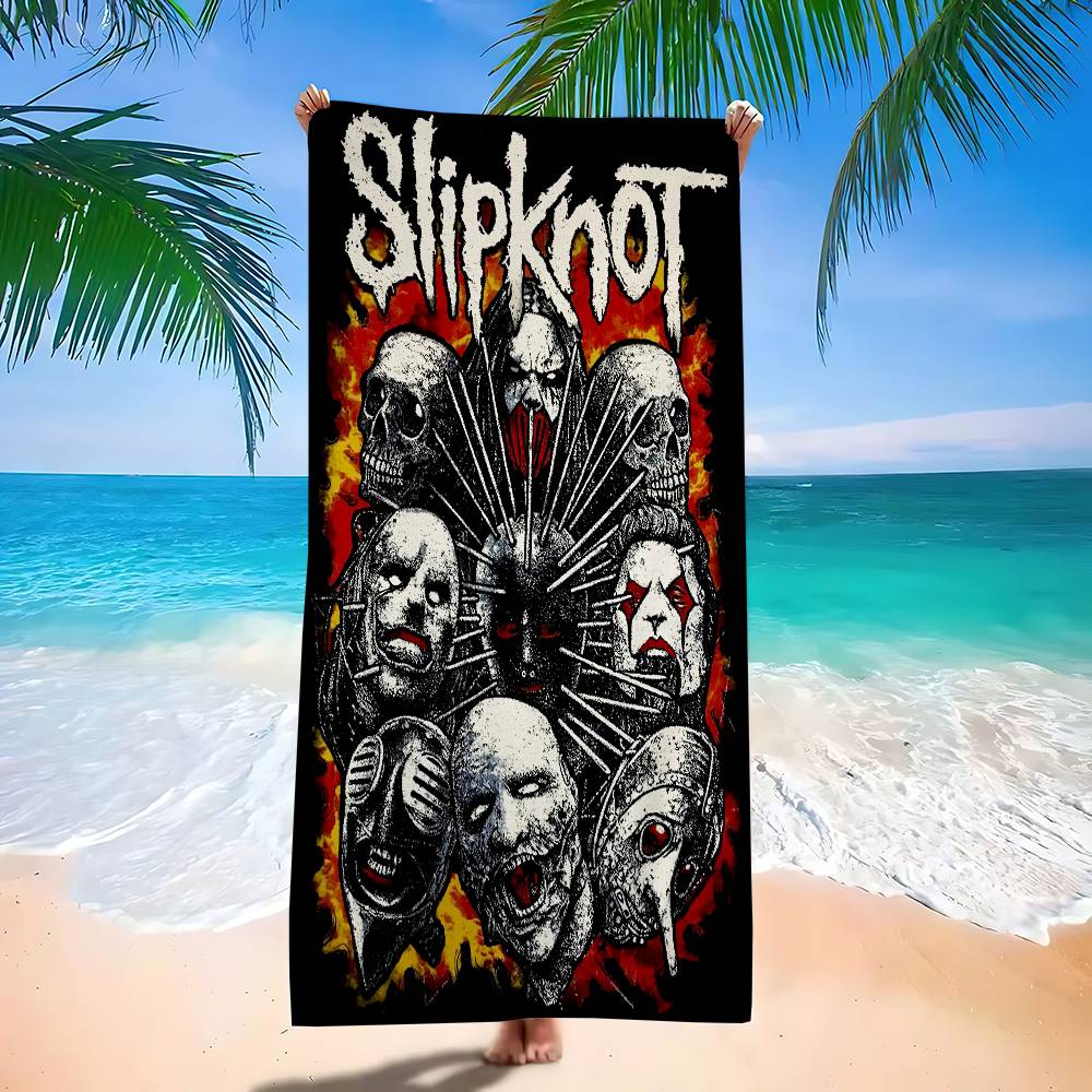 Asciugamano da Spiaggia/Piscina Pop Band S-Slipknot Album Anime Morbido Assorbente Lavetta Regali per Bambini Viaggio Campeggio Palestra